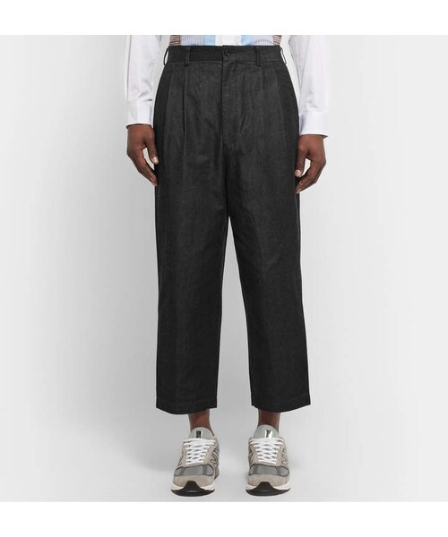 COMME des GARCONS（コムデギャルソン）の「Comme Des Garçons Homme Cropped Garment-Dyed Cotton And Nylon-Blend Twill Trousers（その他パンツ・メンズ・Black・1/2/3/4）」の3枚目の写真