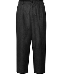 COMME des GARCONS | Comme Des Garçons Homme Cropped Garment-Dyed Cotton And Nylon-Blend Twill Trousers(その他パンツ)