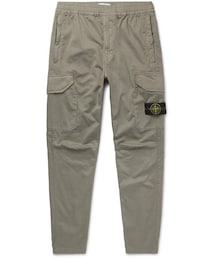 STONE ISLAND | Stone Island Slim-Fit Tapered Garment-Dyed Cotton-Blend Trousers(その他パンツ)