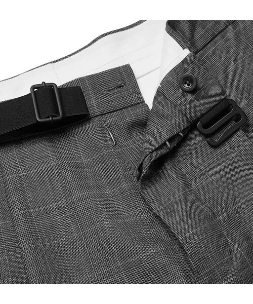 Maison Margiela（メゾンマルジェラ）の「Maison Margiela Pleated Checked Virgin Wool Trousers（その他パンツ・メンズ・Gray・It 44/It 46/It 48/It 50/It 52/It 54）」の3枚目の写真