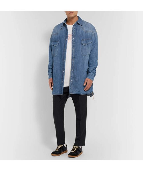 Maison Margiela(メゾンマルジェラ)の「Maison Margiela Oversized Padded Denim Overshirt(シャツ/ブラウス・メンズ・Blue・Eu 38/Eu 39/Eu 40/Eu 41/Eu 42/Eu 43/Eu 44)」の2枚目の写真