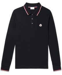 Moncler Slim-Fit Logo-Appliqued Cotton-Pique Polo Shirt