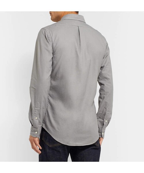 POLO RALPH LAUREN（ポロ ラルフ ローレン）の「Polo Ralph Lauren Slim-Fit Button-Down Collar Garment-Dyed Cotton-Pique Shirt（シャツ/ブラウス・メンズ・Gray・S/M/L/XL/XXL）」の3枚目の写真