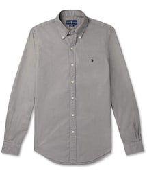 POLO RALPH LAUREN | Polo Ralph Lauren Slim-Fit Button-Down Collar Garment-Dyed Cotton-Pique Shirt(シャツ/ブラウス)