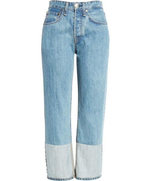 rag & bone（ラグアンドボーン）の「rag & bone Maya Reverse Cuff Ankle Straight Leg Nonstretch Jeans（デニムパンツ・レディース・Blue・30/26/31/27/32/28/24/29/25/23）」の5枚目の写真