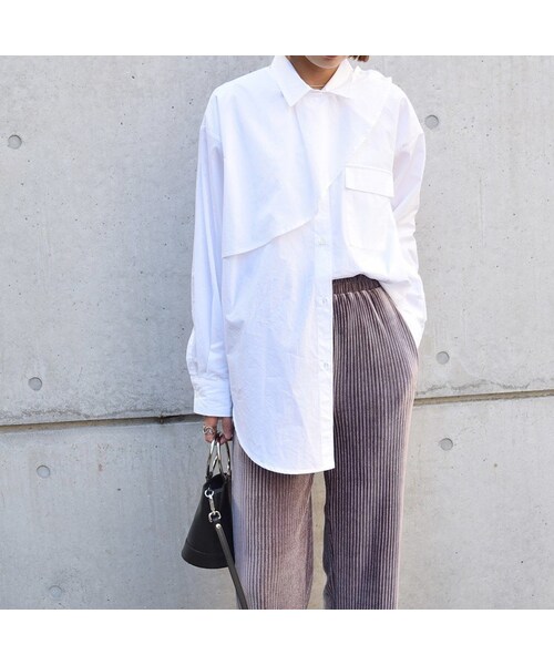 no brand(ノーブランド)の「コットンアシメデザインBL(シャツ/ブラウス・レディース・その他)」の5枚目の写真