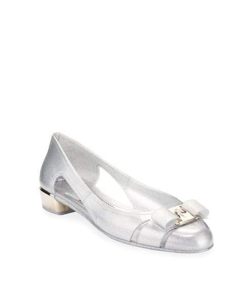 salvatore ferragamo jelly ballet flats