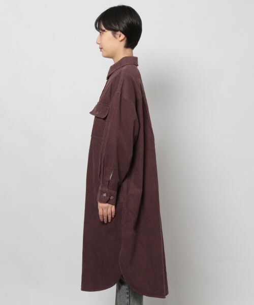 PAGEBOY（ページボーイ）の「コーデュロイシャツワンピース（ワンピース/ドレス・レディース・グレージュ/ベージュ/ダークブラウン・F）」の8枚目の写真