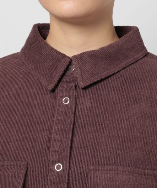 PAGEBOY（ページボーイ）の「コーデュロイシャツワンピース（ワンピース/ドレス・レディース・グレージュ/ベージュ/ダークブラウン・F）」の10枚目の写真