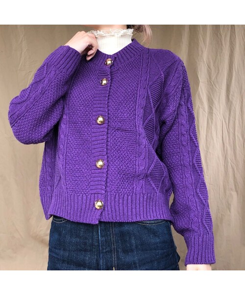 No Brand ノーブランド の 87 ニットベスト パープル Tシャツ カットソー Wear