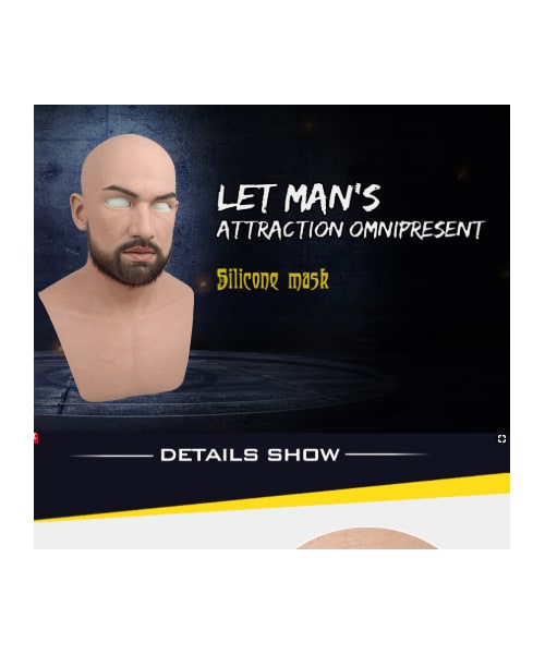 no brand(ノーブランド)の「男装 変装 仮面 シリコン マスク 男顏 メールマスク ヒゲ イケメン おじさん仮面 メンズ リアル メイク 女性用 コスプレ トランスジェンダー 性転換 仮装 ハロウィン(その他・メンズ・その他)」の6枚目の写真