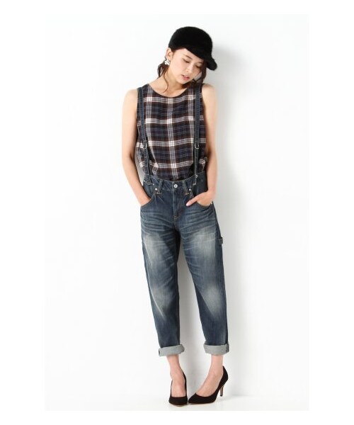 スピックアンドスパン　サスペンダー付きデニムパンツ Spick & Span（スピックアンドスパン）の「【spring9月号 掲載