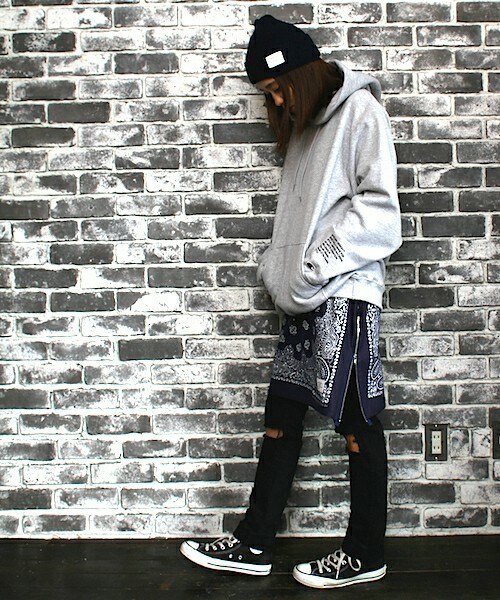 MEMENTISM（メメントイズム）の「バンダナスカート MD13AW-GD01W（スカート・レディース・その他/ホワイト/ブラック/サックスブルー/ネイビー/レッド・/FREE）」の3枚目の写真