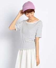 RAY CASSIN | ボーダーオフショルプル(トップス)