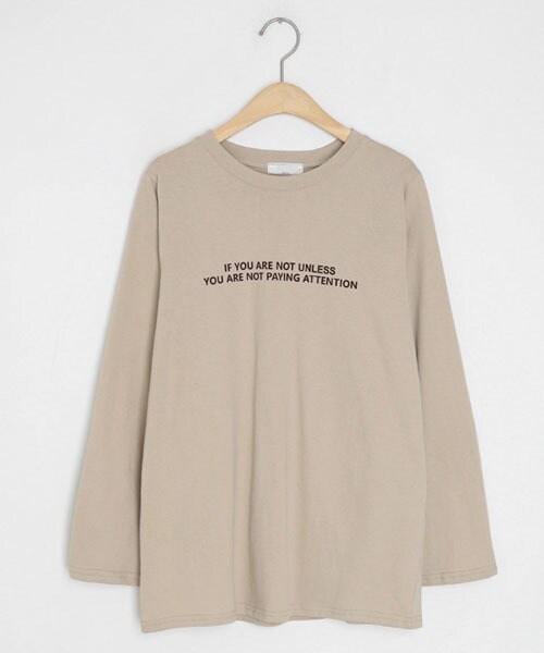 DHOLIC（ディーホリック）の「レタリングTシャツ（Tシャツ/カットソー・レディース・その他/ベージュ/ホワイト・FREE）」の3枚目の写真