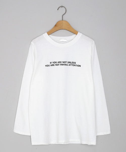 DHOLIC（ディーホリック）の「レタリングTシャツ（Tシャツ/カットソー・レディース・その他/ベージュ/ホワイト・FREE）」の2枚目の写真