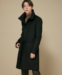 attachment スタンドカラーコート　オフホワイト　新品　2 日本製生地使用】スタンドカラーコート / JACKAL140`s メルトン(ステン