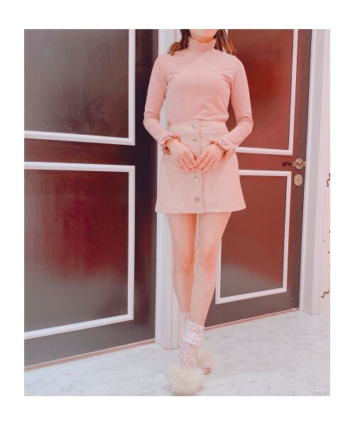 lilLilly（リルリリー）の「フリルニットトップス（トップス・レディース・PINK/BLUE/BLACK・FREE）」の14枚目の写真