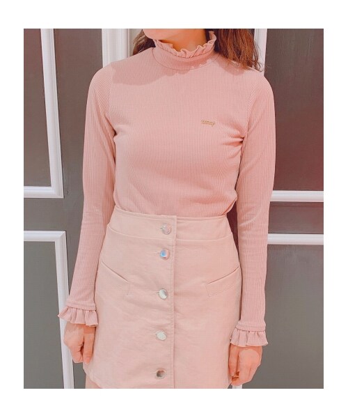 lilLilly（リルリリー）の「フリルニットトップス（トップス・レディース・PINK/BLUE/BLACK・FREE）」の10枚目の写真