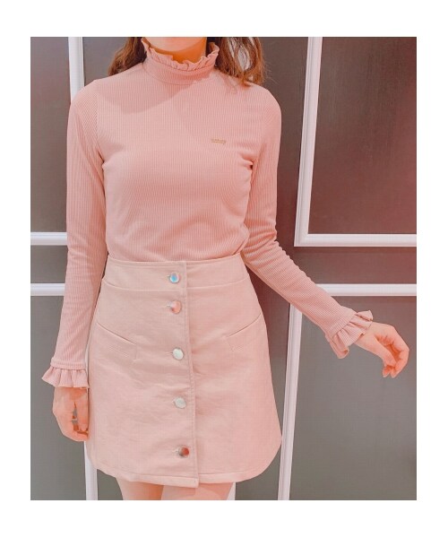 lilLilly（リルリリー）の「フリルニットトップス（トップス・レディース・PINK/BLUE/BLACK・FREE）」の11枚目の写真