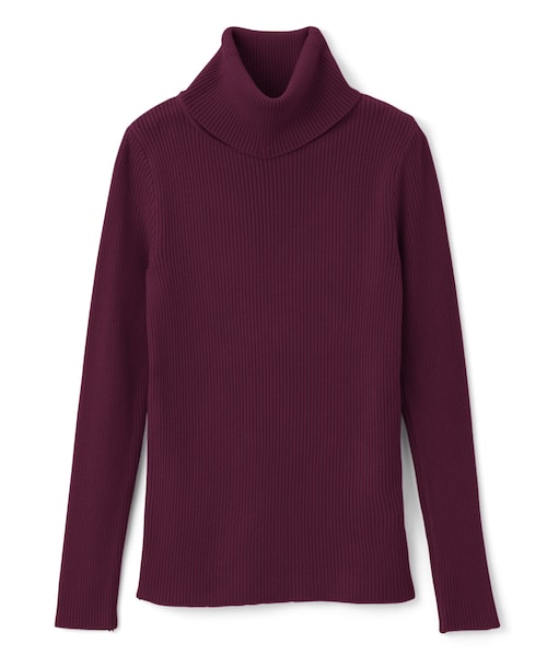 GRL（グレイル）の「タートルネックリブニットトップス（ニット/セーター・レディース・ブラック/パープル/ベージュ/ブラウン/オフホワイト・M）」の5枚目の写真