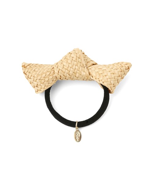 MAISON DE REEFUR(メゾンドリーファー)の「Raffia Hair Elastic(ACCESSORIES・レディース・Black/Beige/Green・F)」の2枚目の写真