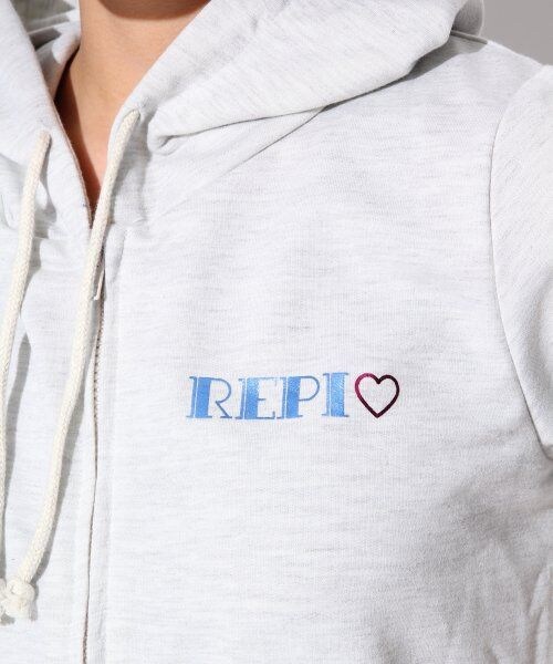 repipi armario（レピピ アルマリオ）の「パステルモクパーカー（トップス・レディース・ライトグレー/イエロー/パープル・ＸＳ/Ｓ/Ｍ）」の6枚目の写真
