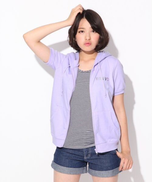 repipi armario（レピピ アルマリオ）の「パステルモクパーカー（トップス・レディース・ライトグレー/イエロー/パープル・ＸＳ/Ｓ/Ｍ）」の2枚目の写真