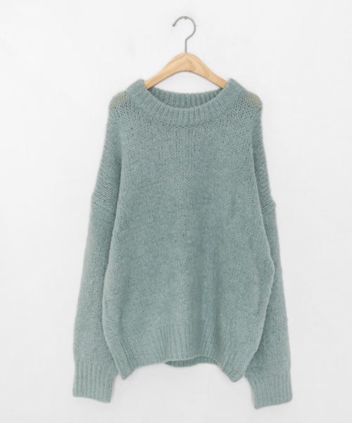 DHOLIC（ディーホリック）の「パステルカラールーズニット（ニット/セーター・レディース・オレンジ/ホワイト/ピンク/ブルー/グリーン・FREE）」の3枚目の写真