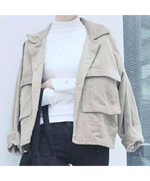 SaaCha(サーチャ)の「コーデュロイCPOジャケット(その他アウター・レディース・ベージュ・FREE.)」の1枚目の写真