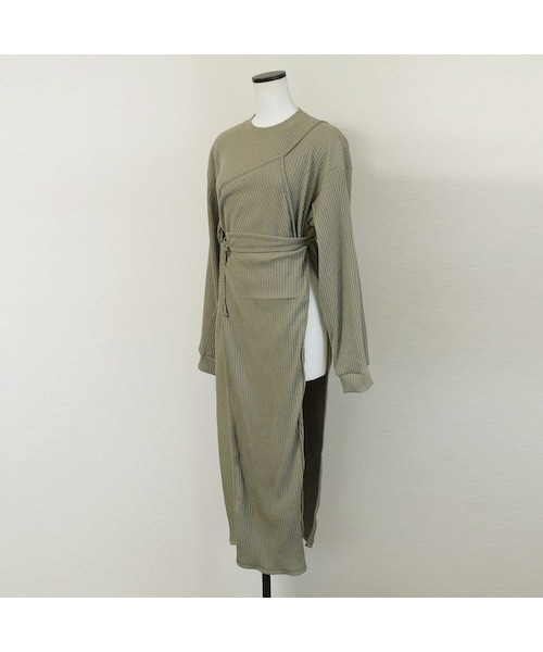 no brand（ノーブランド）の「アシメリブスリットロングOP（ワンピース・レディース・その他）」の11枚目の写真