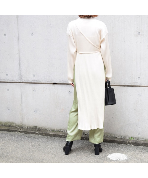 no brand（ノーブランド）の「アシメリブスリットロングOP（ワンピース・レディース・その他）」の4枚目の写真