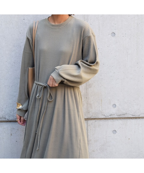 no brand（ノーブランド）の「アシメリブスリットロングOP（ワンピース・レディース・その他）」の2枚目の写真