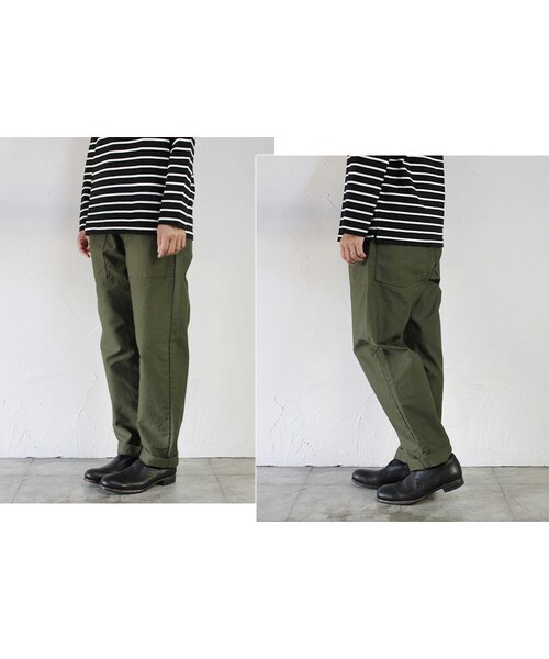 トラバイユマニュアル☆バックサテン ファティーグパンツ ワークパンツ