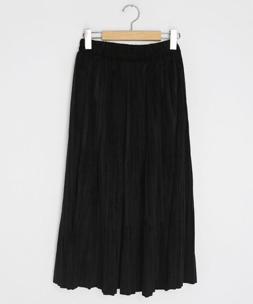 DHOLIC（ディーホリック）の「プリーツベロアスカート（スカート・レディース・ホワイト/グレー/グリーン/ブラック・FREE）」の2枚目の写真