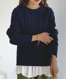 DHOLIC | ワイドリブニット(ニット/セーター)