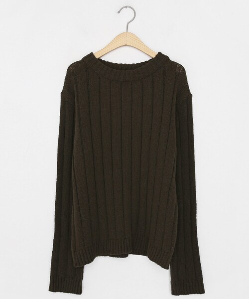 DHOLIC（ディーホリック）の「ワイドリブニット（ニット/セーター・レディース・ブルー/ホワイト/イエロー/ブラウン・FREE）」の3枚目の写真