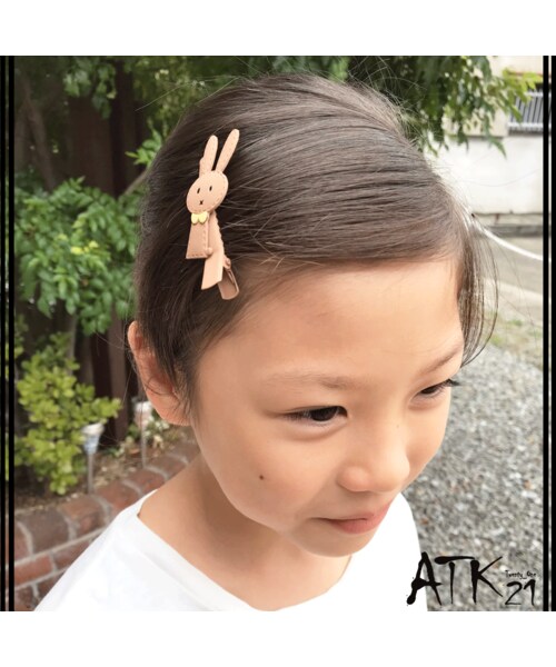 ⓝⓔⓦ【ラビット】ベビーヘアクリップ　キッズヘアクリップ　ヘアゴム no brand（ノーブランド）の「（2点セット) ラビット うさぎ ヘアゴム