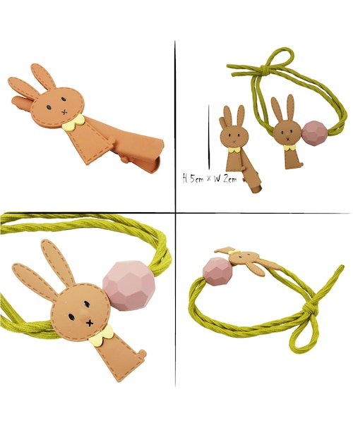 no brand（ノーブランド）の「（2点セット) ラビット うさぎ ヘアゴム