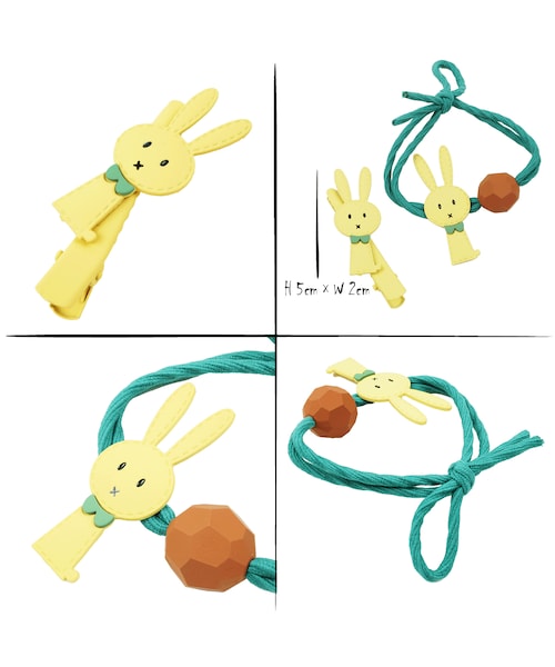 no brand（ノーブランド）の「（2点セット) ラビット うさぎ ヘアゴム