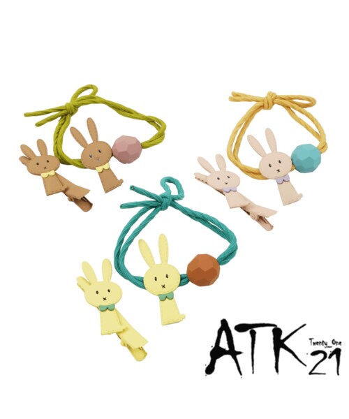 no brand（ノーブランド）の「（2点セット) ラビット うさぎ ヘアゴム