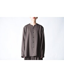 BISHOOL | BISHOOL Wool Gabardine 01 Rapel Shirt / Mocha(シャツ/ブラウス)
