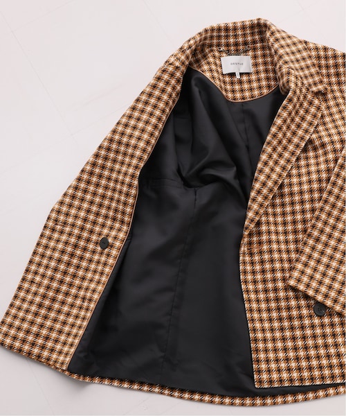 Spick & Span(スピックアンドスパン)の「チェックジャケット(ジャケット/アウター・キャメル/フリー/在庫あり)」の15枚目の写真
