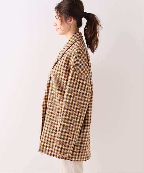 Spick & Span(スピックアンドスパン)の「チェックジャケット(ジャケット/アウター・キャメル/フリー/在庫あり)」の5枚目の写真