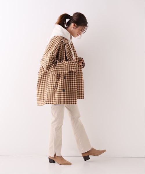 Spick & Span(スピックアンドスパン)の「チェックジャケット(ジャケット/アウター・キャメル/フリー/在庫あり)」の3枚目の写真