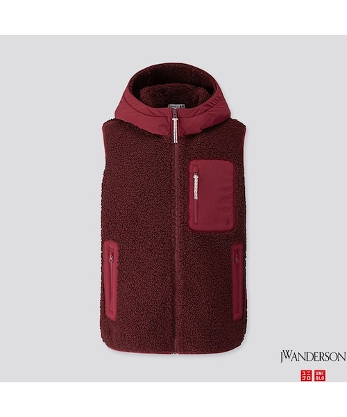 UNIQLO（ユニクロ）の「防風ボアフリースベスト（その他アウター・メンズ・BEIGE 31/NAVY 69/WINE 18・L/XS/S/M/XXL/XL）」の3枚目の写真