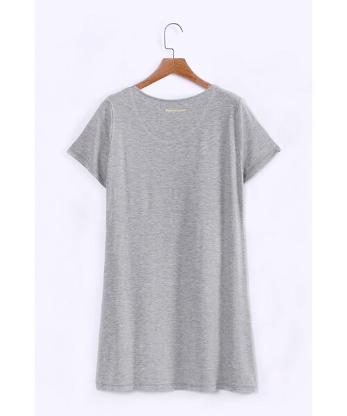 ORENDA（オレンダ）の「G&L下雨天遊玩天長版印花TEE（トップス・レディース・藍紫/麻灰・S/M/L）」の7枚目の写真