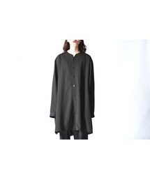 BISHOOL | BISHOOL Wool Gabardine 01 Rapel long Shirt Black(シャツ/ブラウス)
