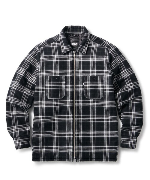 FTC QUILETD LINED PLAID NEL SHIRT
