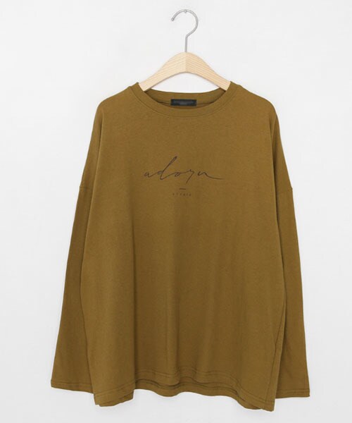 DHOLIC（ディーホリック）の「レタリングTシャツ（Tシャツ/カットソー・レディース・ホワイト/ブラウン/ブラック/イエロー・FREE）」の4枚目の写真